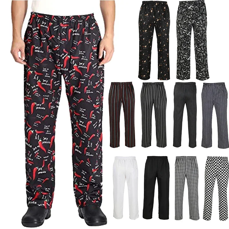 Pantalon de chef pour homme, cuisine de restaurant, unisexe, cuisinez nous-mêmes, léger, baggy fjgy