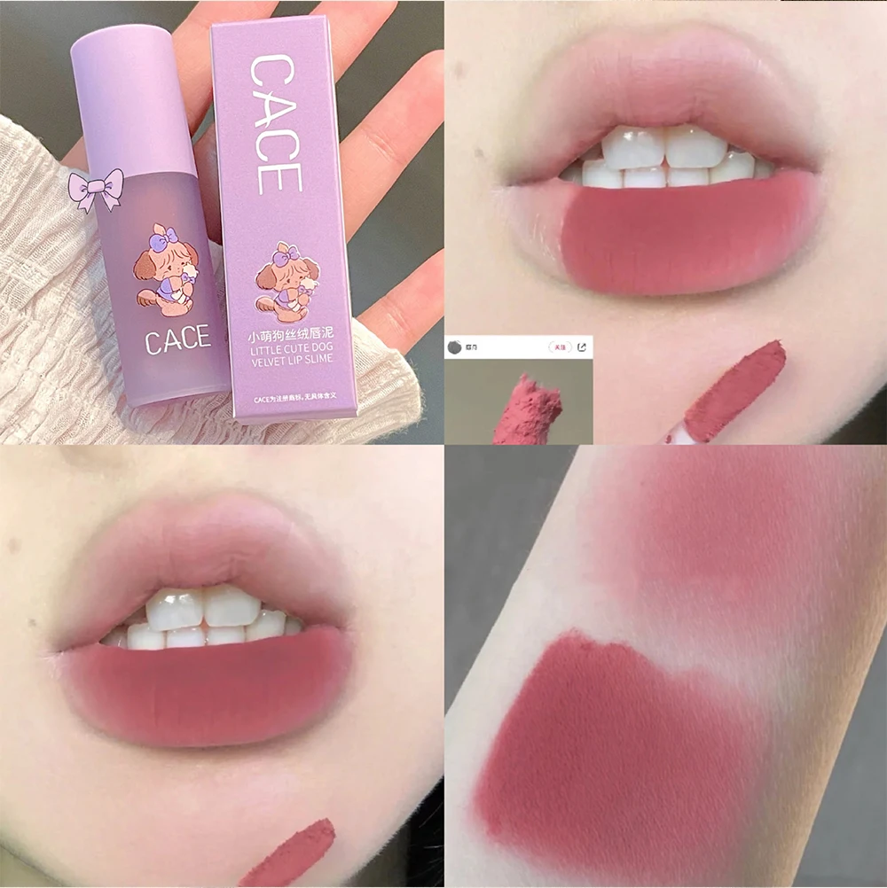 

New Velvet Matte Lip Gloss Waterproof Long-lasting Moisturizing Lightweight High Pigment Sexy Liquid Lipstick Makeup Cosmetics