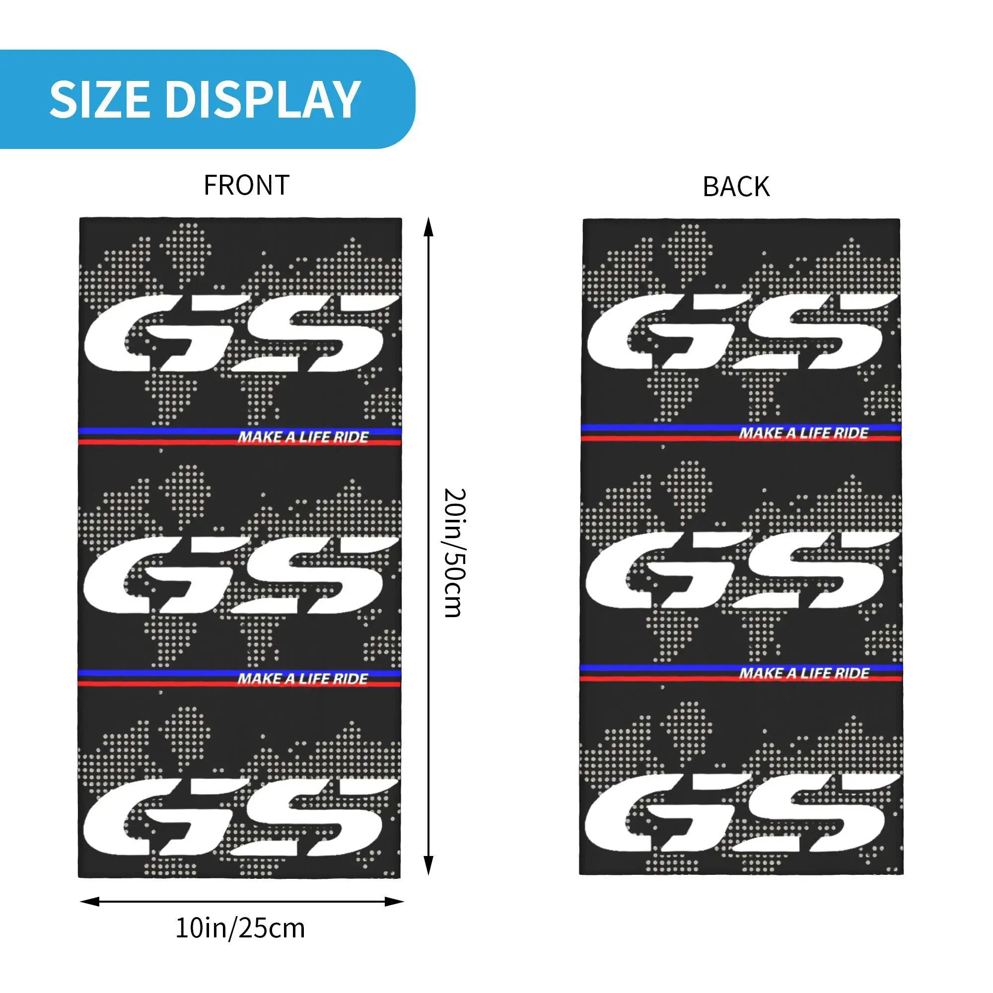 Custom GS Bandana Neck Gaiter for Ski Hunting Men Women Wrap Scarf  Balaclava Warmer