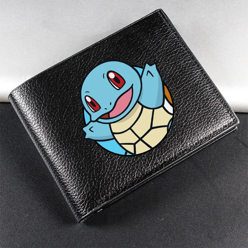 Pokemon Billfold Foldable Purse Pikachu Business Wallet Cartoon Figure Print Short Coin Purse Pu Leather Wallet Birthday Gifts
