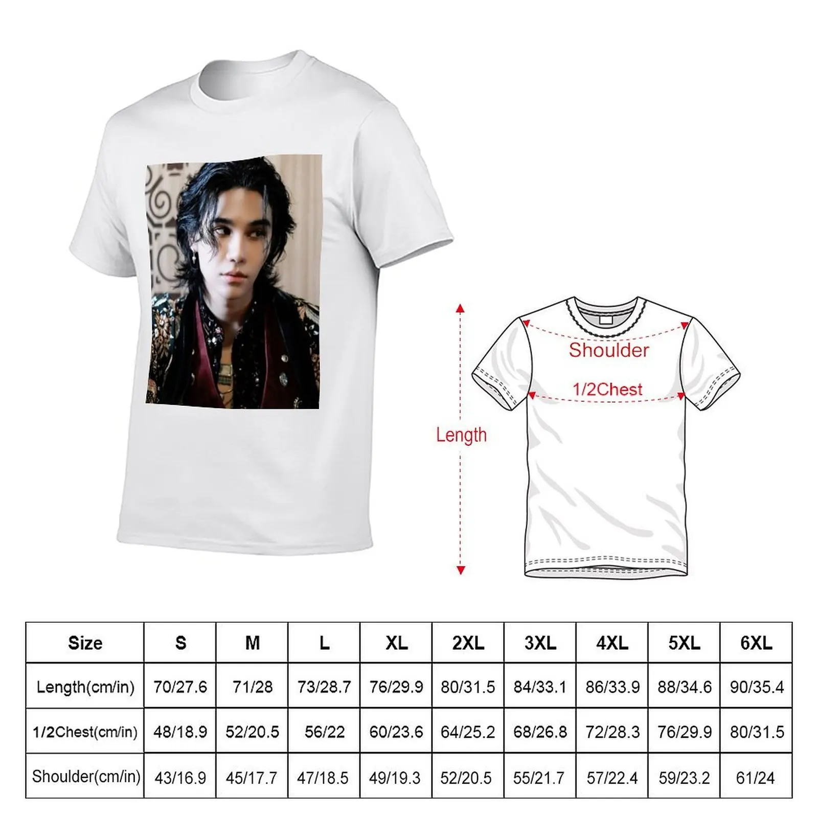 Wuju bakery Sexy Black And White Jeff Satur Saturdayss favourite boy BL SERIES star actor thai asian cutie pie T-Shirt - view 2