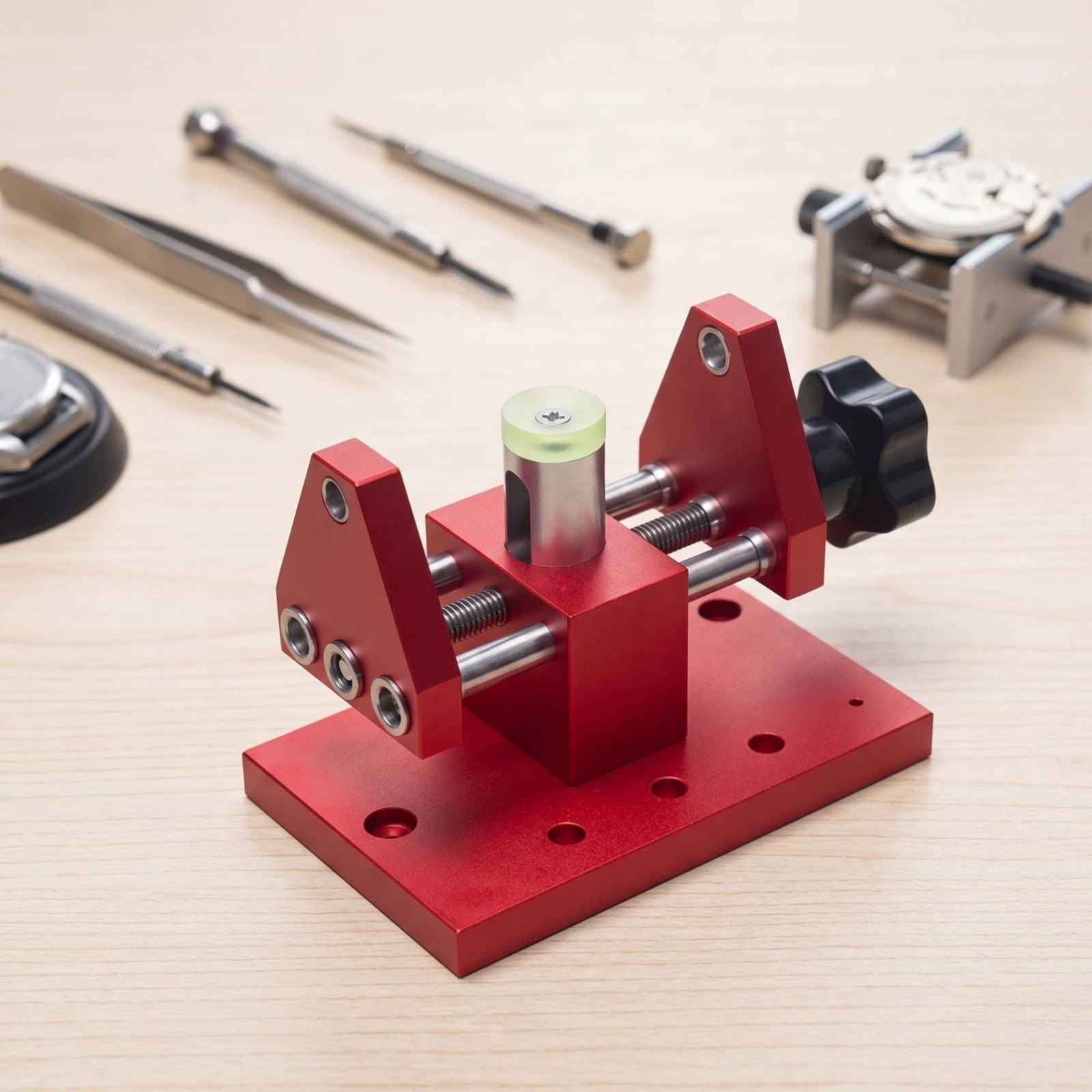 Watch Case Back Opener Bench-Style Watch Back Removal Tool Adjustable Compact for Watchmakers, Workshop