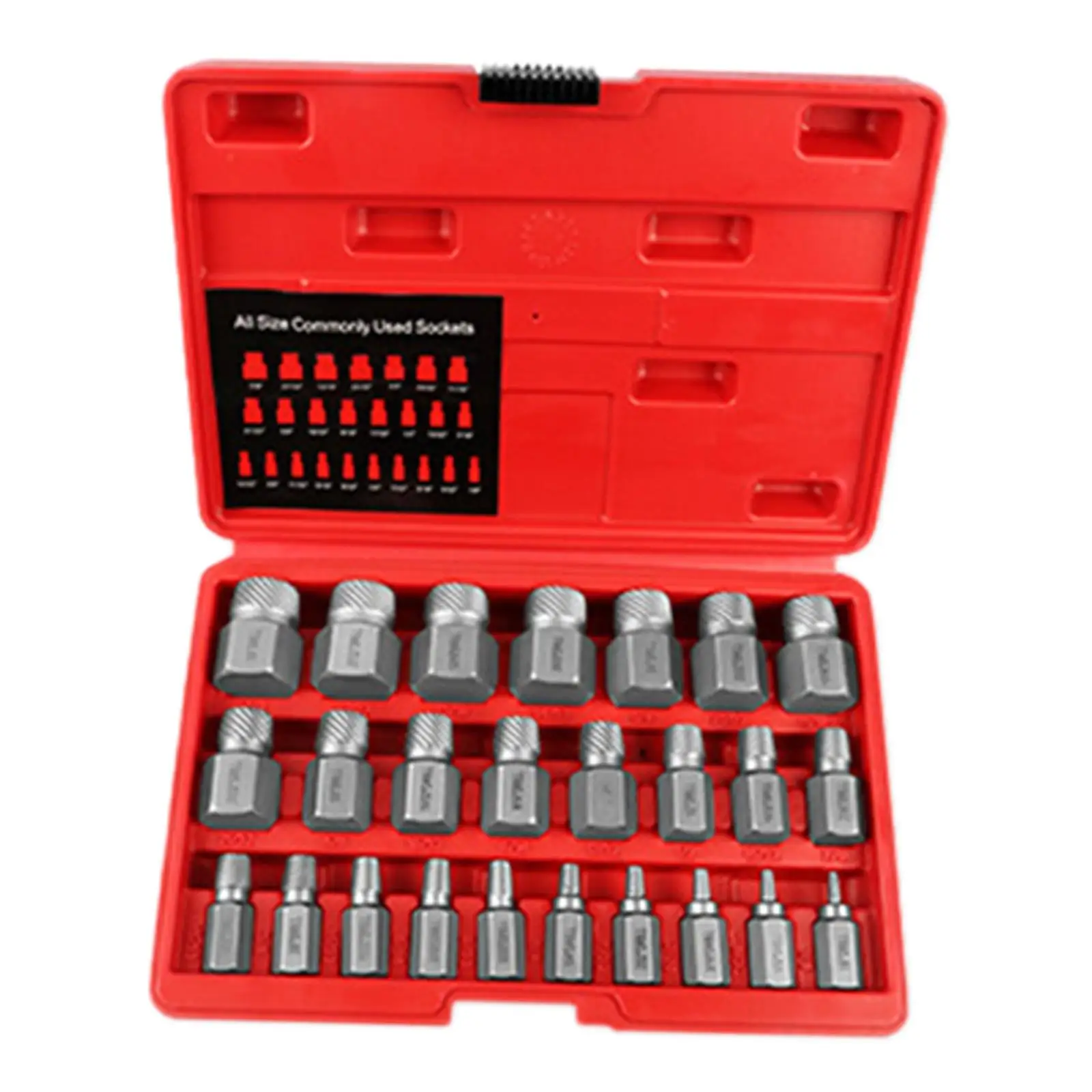 

25x Damaged Screw Extractor High Hardness Broken Bolt Extractor Screw Extractor Set for Daily Use Drill Bit Power Tool Hand Tool