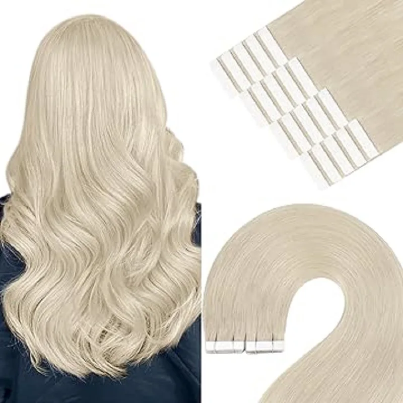 Procureur gSee Skin Trame Tape dans les extensions de cheveux pour les femmes Blonde12-24inch 30G-50G