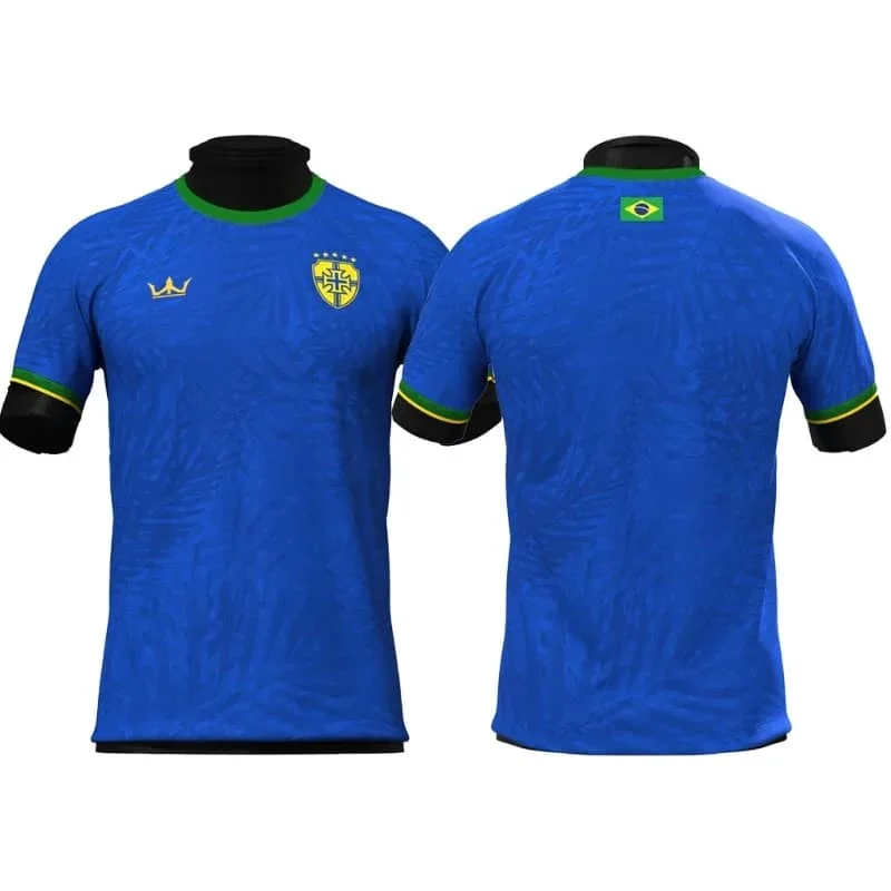 

Футболка для мужчин с круглым вырезом, быстросохнущая, для тренировок, лимитированная серия, для пляжного футбола, Бразилия 2026