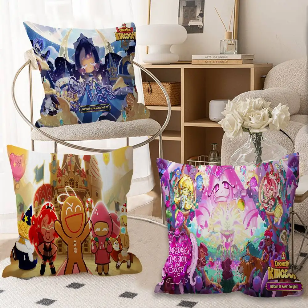 Game C-Cookie run K-ingdom Office Cushion Pillowcase Car Cushion Cover45X45CM Lumbar Pillowcase Sofa Pillowcover