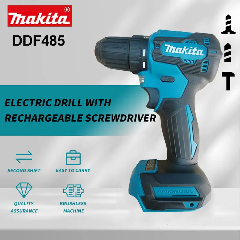 Makita DDF485 Rechargeable Household Multi-function Electric Drill Hammer Drill Professional Electric Screwdriver Punch Makita