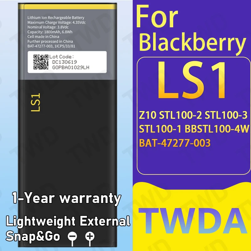 

LS1 Large capacity Battery For Blackberry Z10 STL100-2 STL100-3 STL100-1 Batteries New High Quanlity