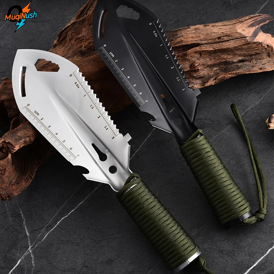 

MuqiNush 1pc Multi Functional Tools Camping Shovel Garden Survival Props Are Durable And Not Easy To Rust For Outdoor Hiking