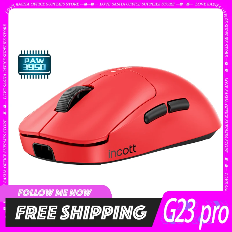 

Incott G23 Pro Wireless Mouse 8k Hot Swap Dual Mode Paw3950 Fast Chargr Custom Gaming Mouse Ergonomics Pc Gamer Accessories Gif