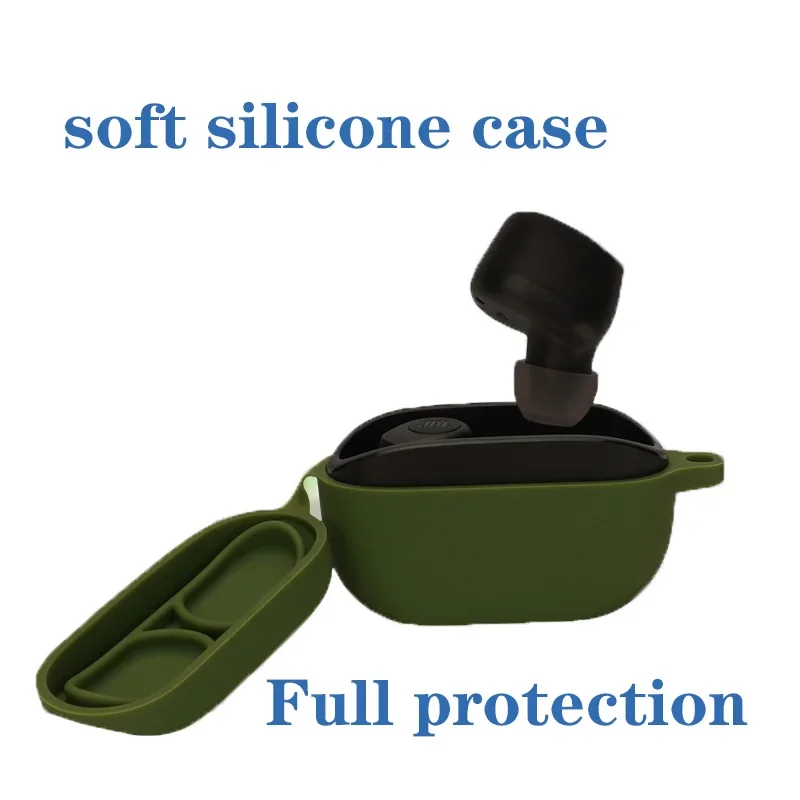 Funda protectora de silicona para auriculares inalámbricos JBL WAVE 100, carcasa de color sólido a prueba de golpes para JBL100TWS, W100