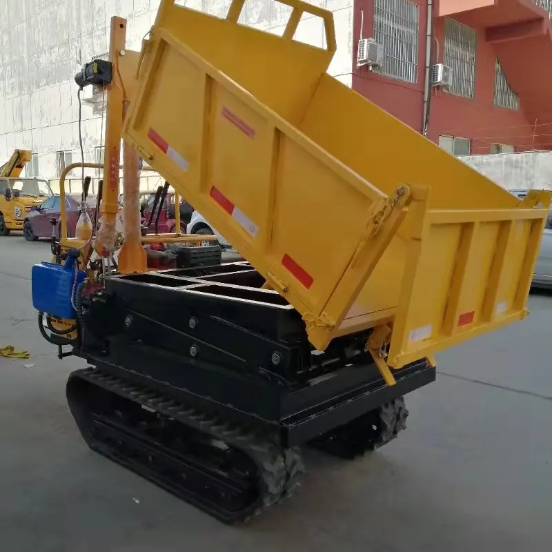 Mini Crawler Transporter Rubber Track Dumper 1t Crawler Dump Truck For Sale