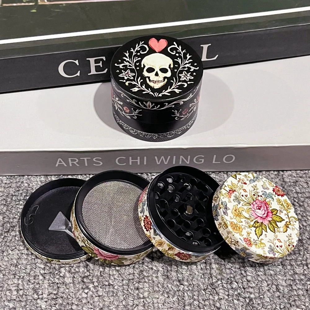 2inch Herb Cartoon Grinder 4-Layers Metal Crusher Mill Manual Mortar Grinder Cigarette Tobacco Grass Smoking Accessories Gift