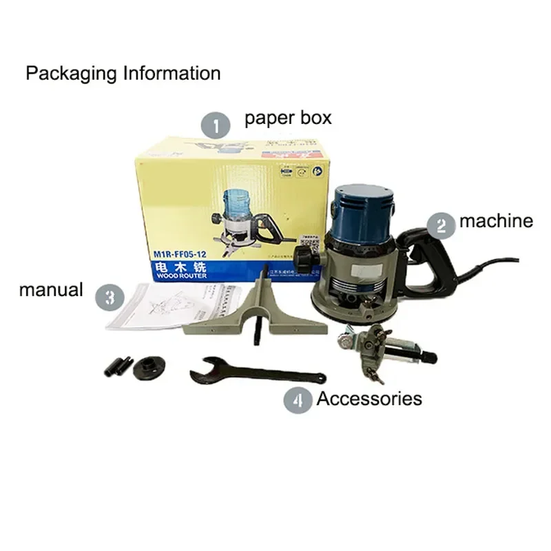 New 220v New Trimming Machine High-power Bakelite Milling Woodworking Engraving Slotting Big Gong Machine Improvement Household