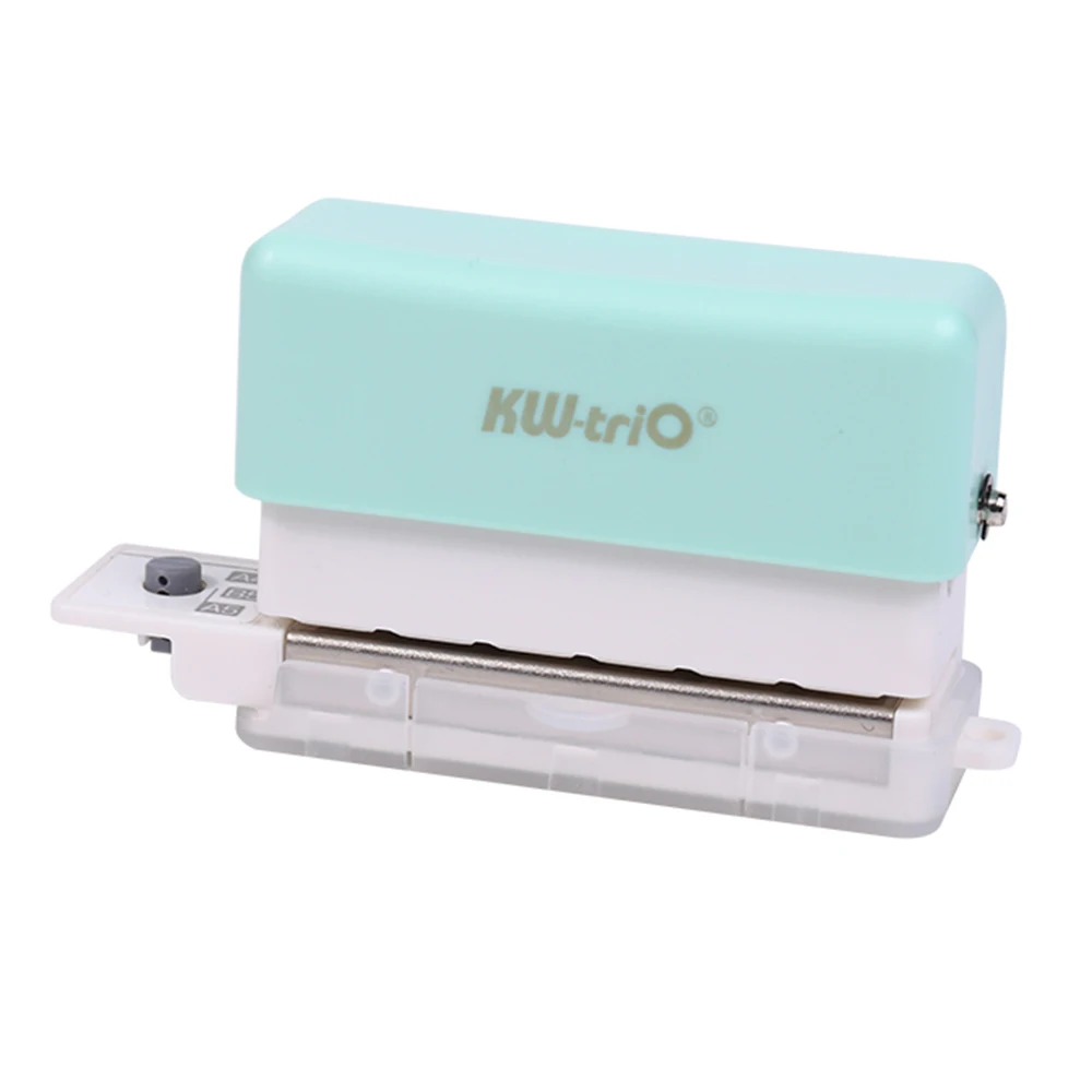 KW-triO 6-Hole Paper Punch Handheld Mini Puncher Support Multiple 20/26/30 Hole Punching 5.5mm Aperture for A4 A5 B5 Notebook