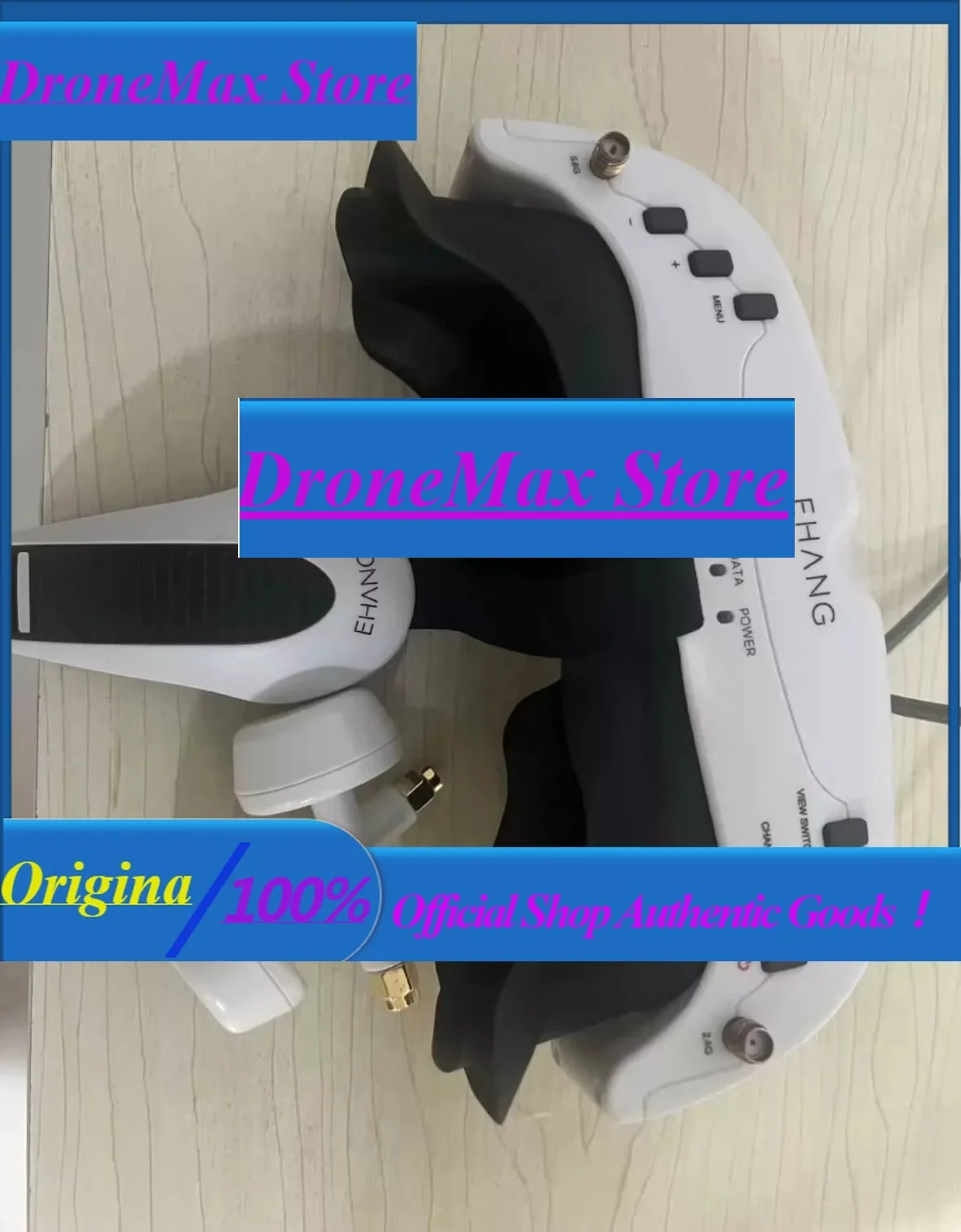 DroMaEHANG GHOST DRONE VR 5.8GHz Video Transmission Goggles FPV W/Head Tracking Sensor Bluetooth/Wi-Fi + 2.4GHz Data Transmissio