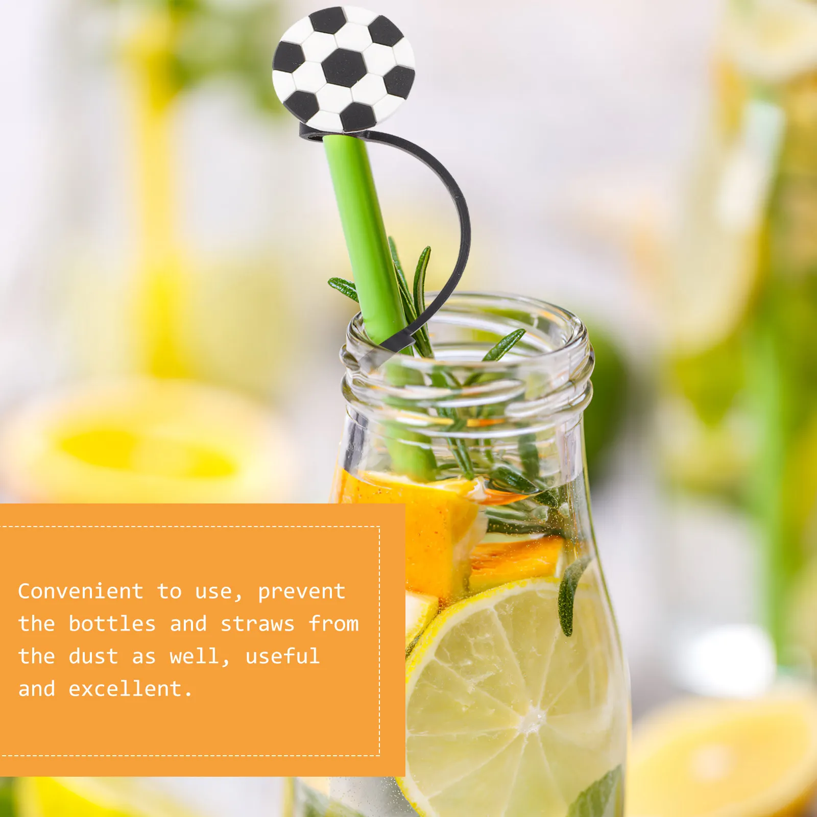 10Pcs Silicone Straw Cover Plugs Reusable Straw Tips Caps Dust Proof Leak Proof Easy Storage Party Centerpieces for Tables