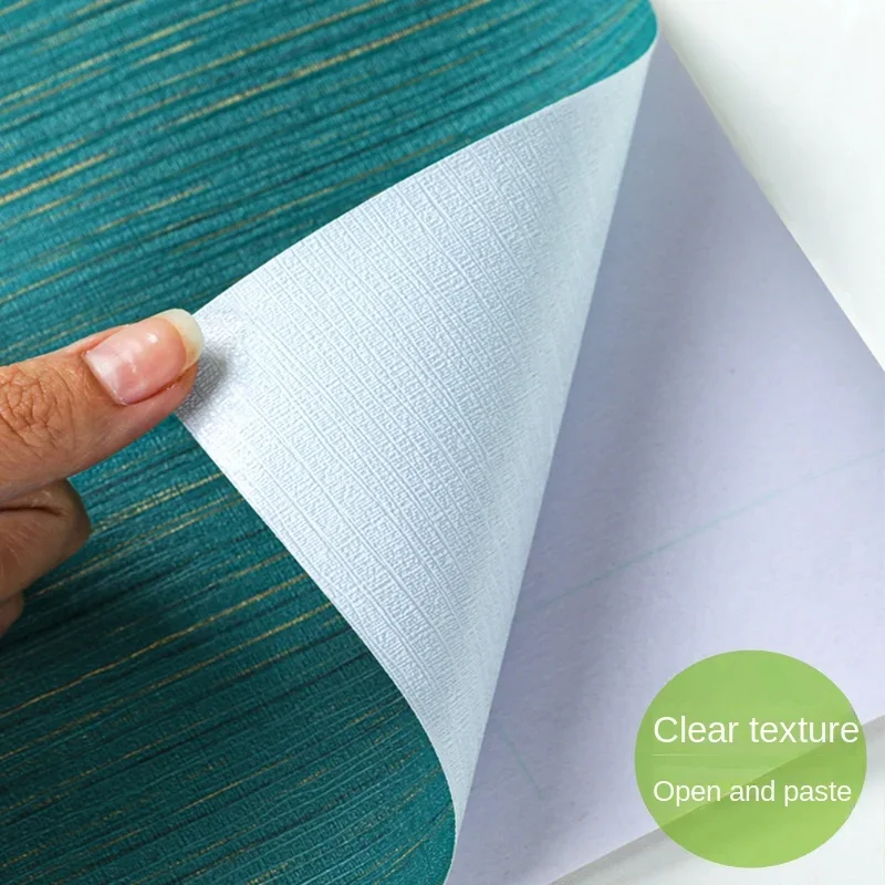 50cm Thickened Imitation Cloth Pattern Decor Stickers Vinyl Self-adhesive Waterproof Removable Wallpaper for Bedroom Living Room
