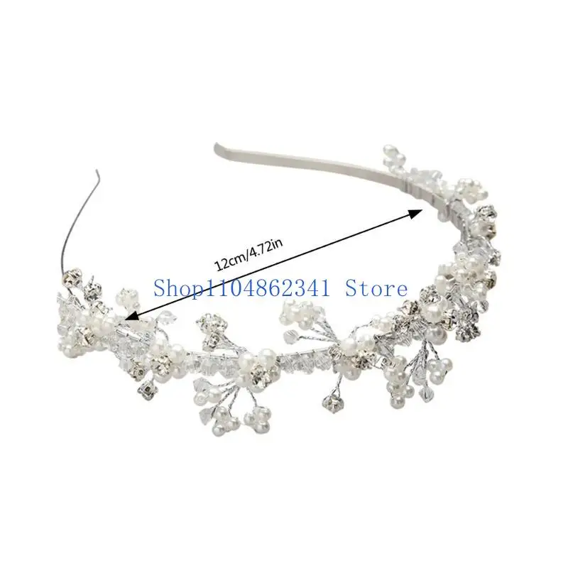 5asd 라인스톤 꽃 머리띠 소녀 헤어후프 웨딩 파티 모자를 쓰고 있죠