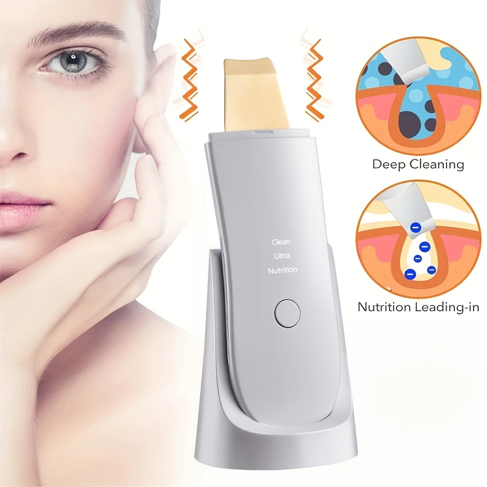 

Lesen Ultrasonic Face Cleaner Skin Scrubber Ultrasound Vibration Lifting Massager Ultrasound Peeling Clean Tone Lift Scrubber