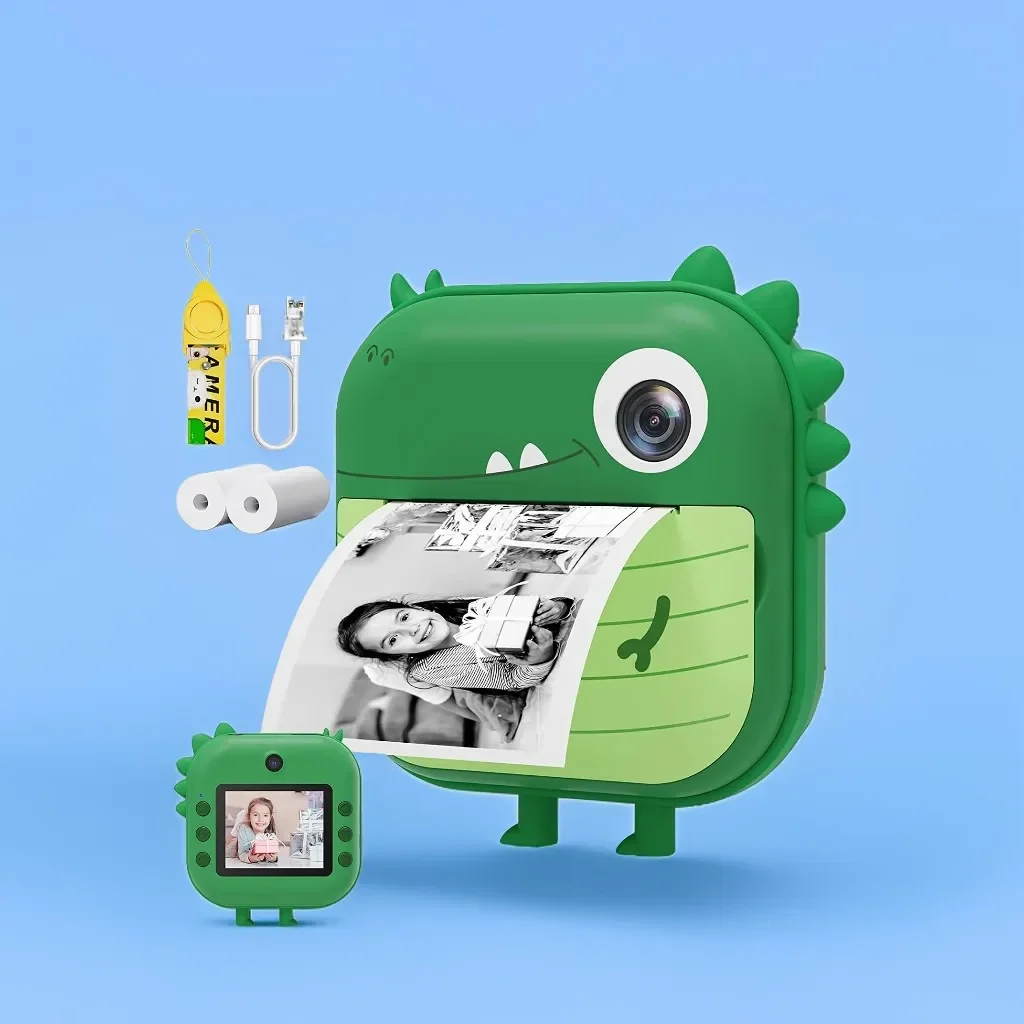 Children Digital Camera 1080P HD Thermal Print Camera Instant Print Mini Camera Best Birthday Christmas Gifts