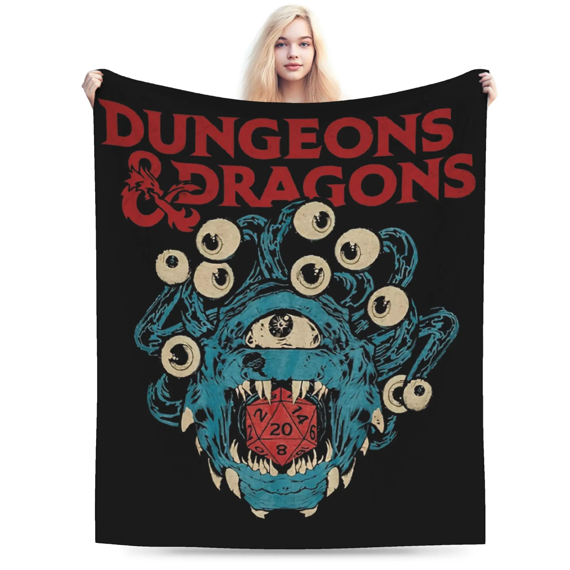 Dungeons Dragons DnD Blankets Fleece  Winter  Breathable Super Warm Throw Blanket for Home Outdoor Plush Thin Quilt