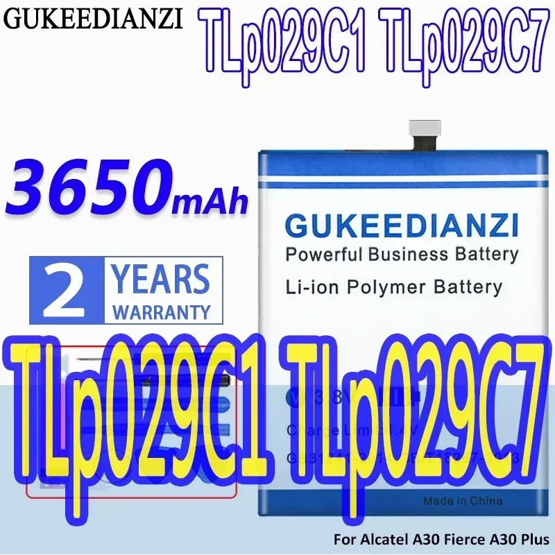 GUKEEDIANZI Battery TLp029C1 TLp029C7 3650mAh For Alcatel 3V One Touch Idol 3C TD-LTE OT5026D OT-5026J OT-5606 A30 Plus OT5049W