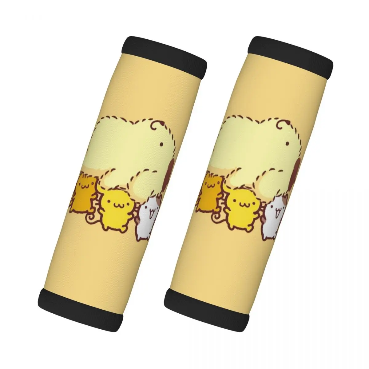 

Custom Cartoon Pom Pom Purin 2 Pcs Luggage Handle Wrap Soft Grip Handle Cover Comfortable Neoprene Suitcase Identifier Travel