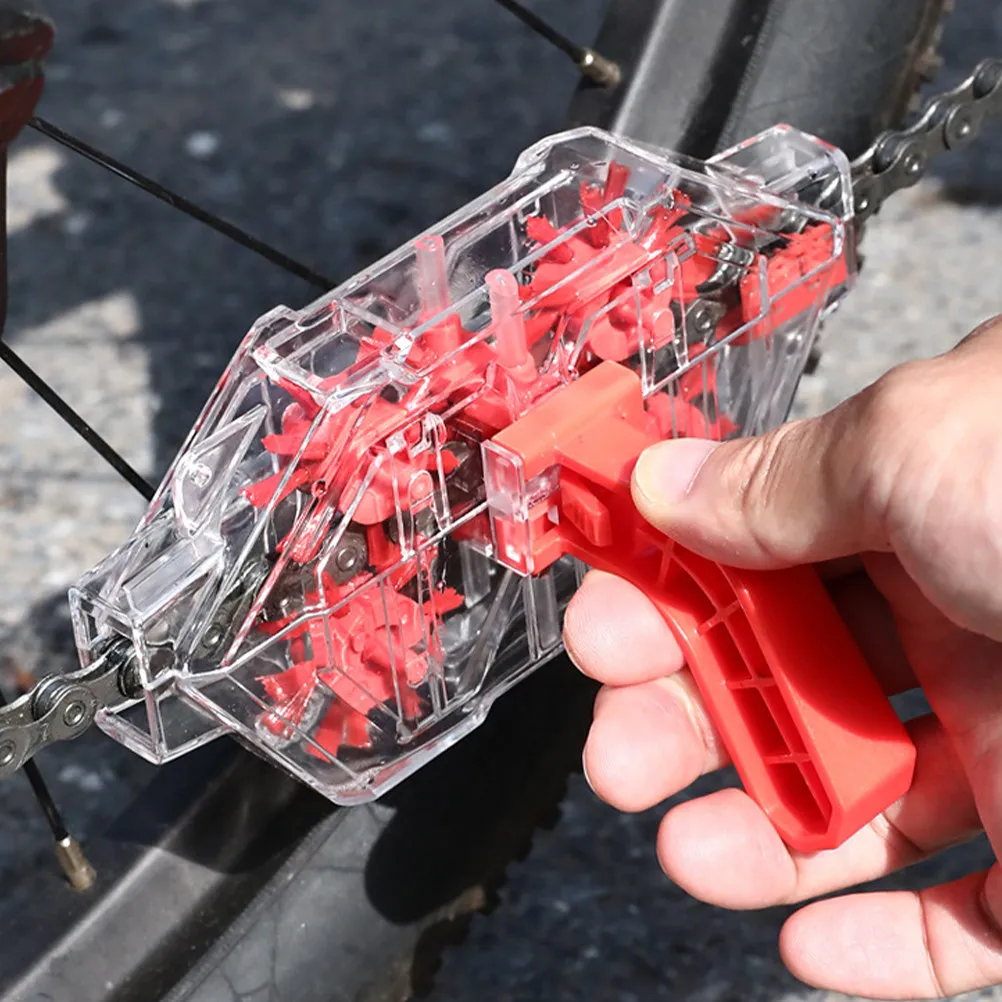 

ABS Bike Chain Cleaner Box Portable Motorcycle Chain Cleaning Tool for Road Mountain Bikes Efficient Grime Removal Device