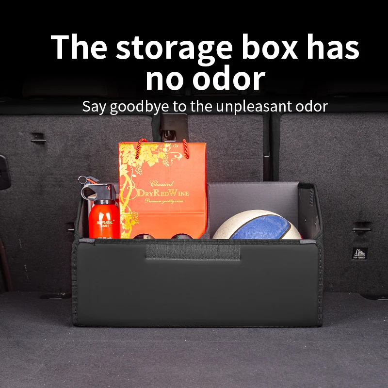 Car Trunk Storage Box, Nappa Leather Organizer, Foldable Design, Extra Storage Space, Neat Arrangement, Multiple Color Options
