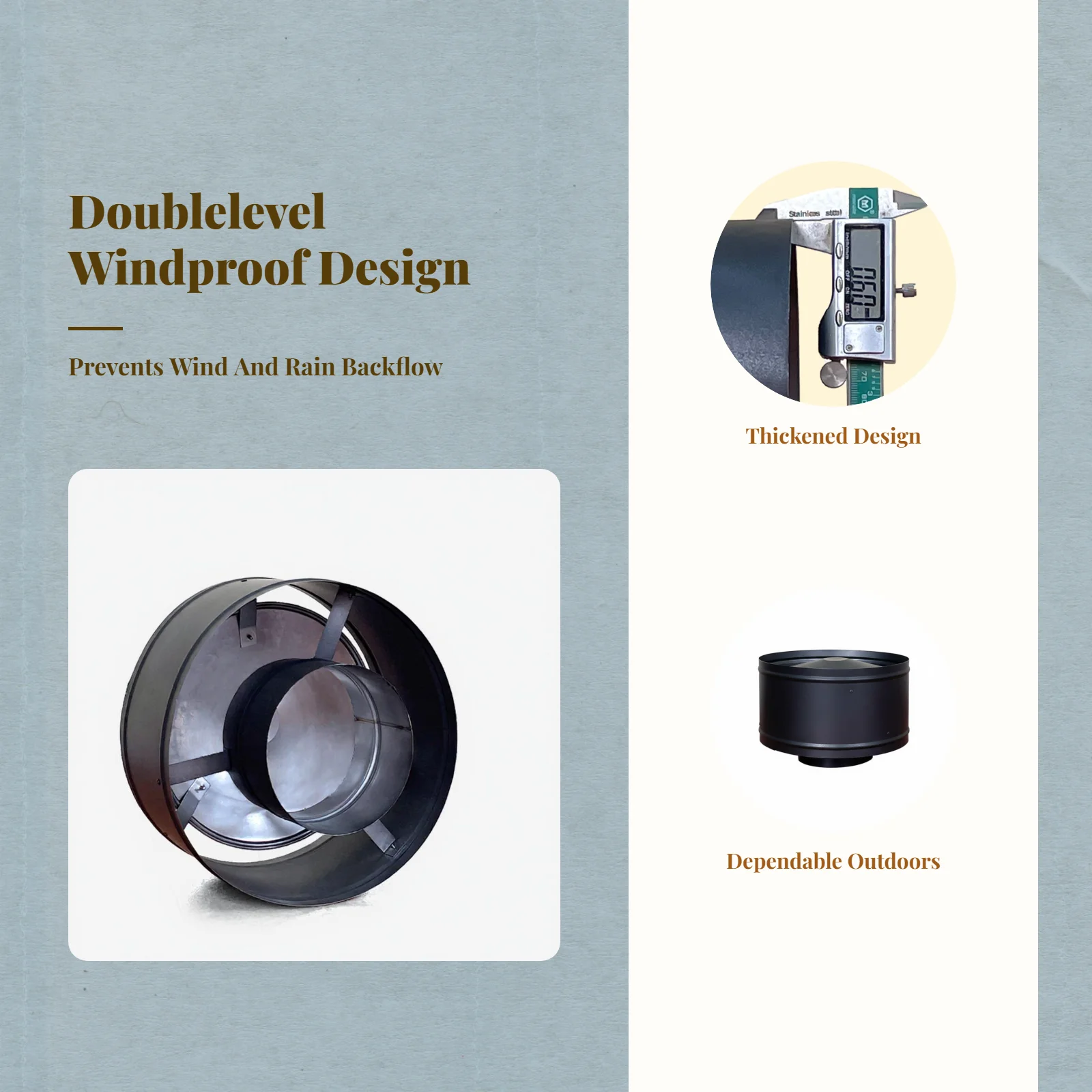 

Дождевик для дымохода из нержавеющей стали