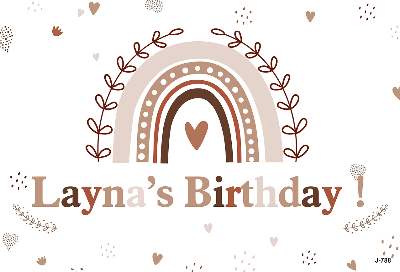 ฉากหลังแบบโบฮีเมียนสำหรับวันเกิด1st ของเด็กทารกดอกไม้สายรุ้งสดใสเด็กหญิงเด็กชายผีเสื้องานเลี้ยงวันเกิด