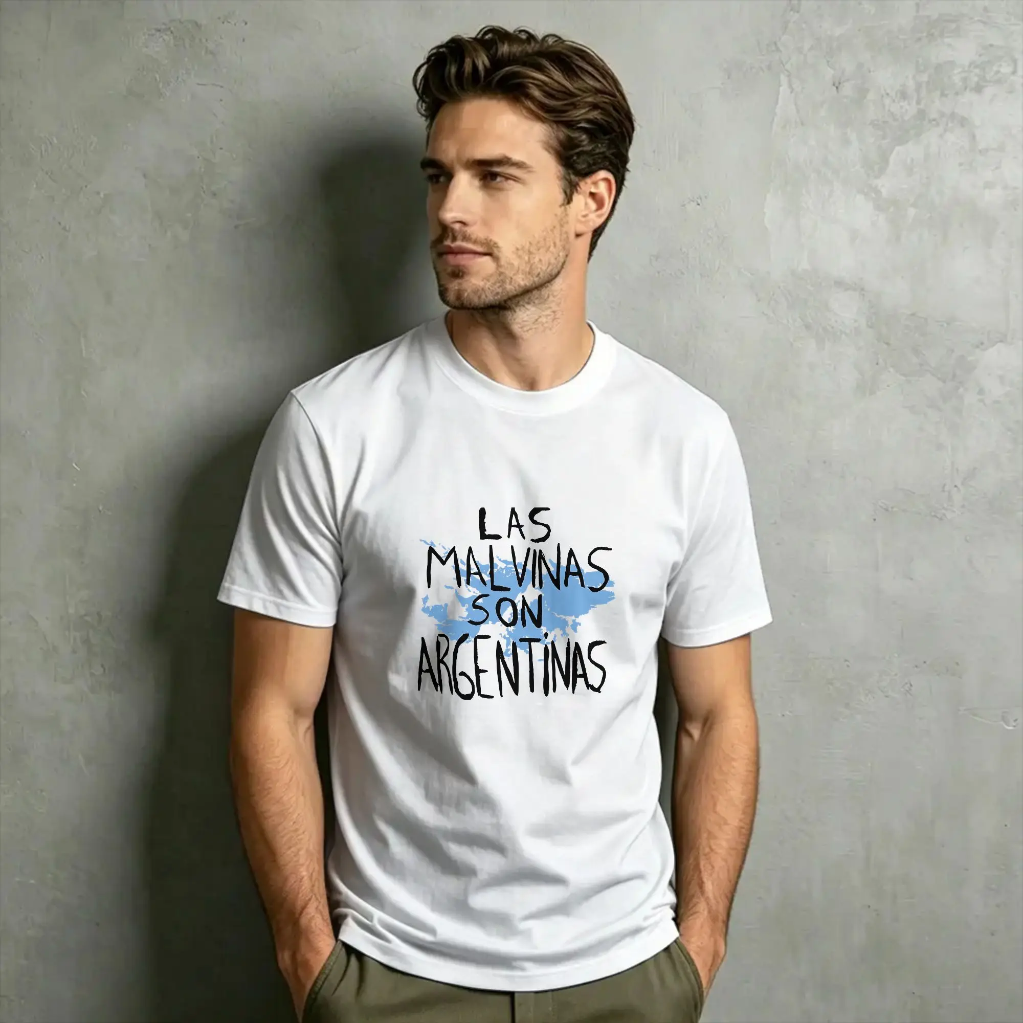 Las Malvinas Son Argentinas Argentinian Latino Immigrants T-Shirts Men  Awesome 100% Cotton  Summer Clothing
