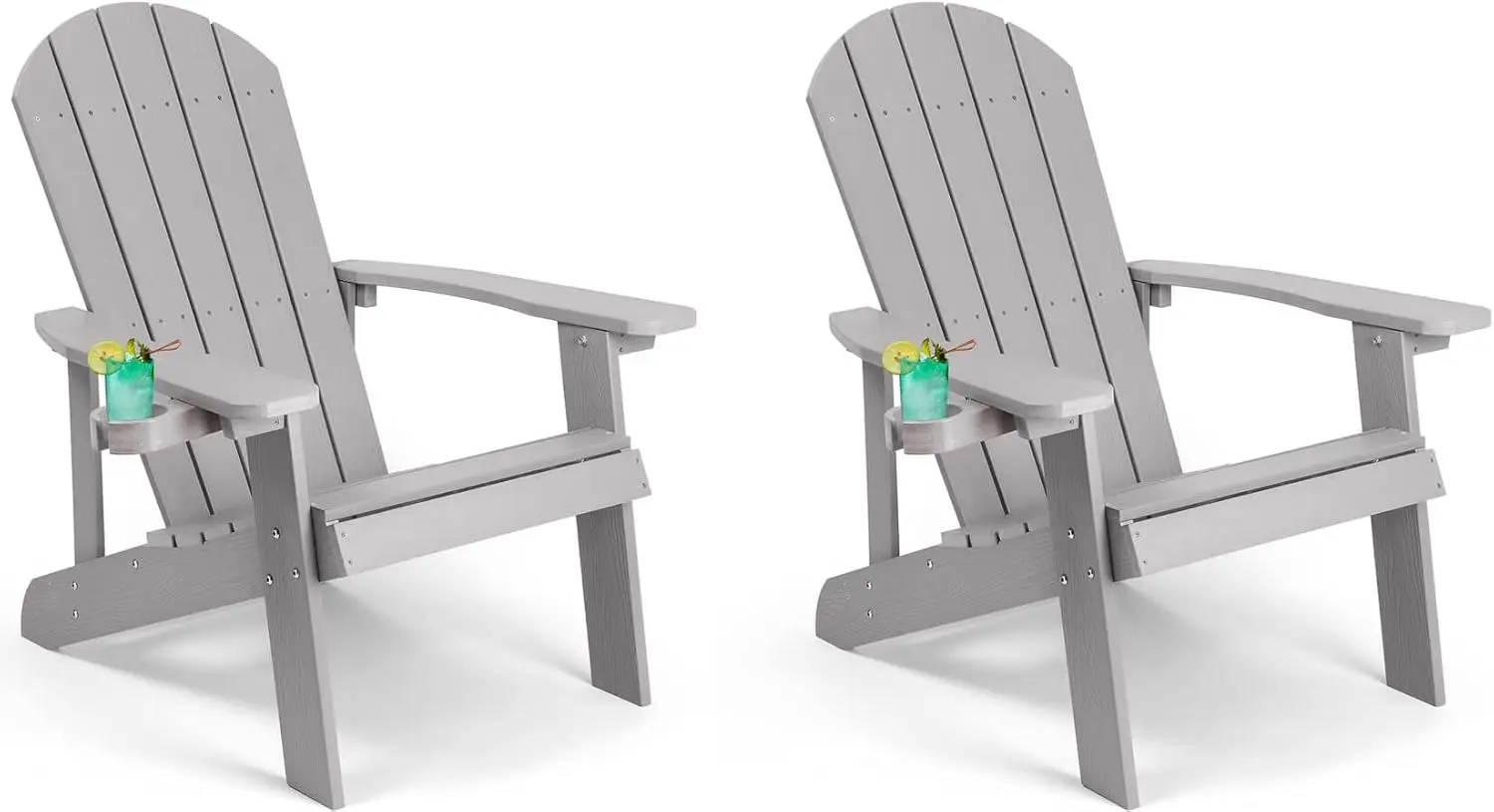 

Chairs Set of 2 All Weather Resistant Plastic Chairs with Cup Holder 5 Easy Steps to Install Outdoor Chairs for Patio