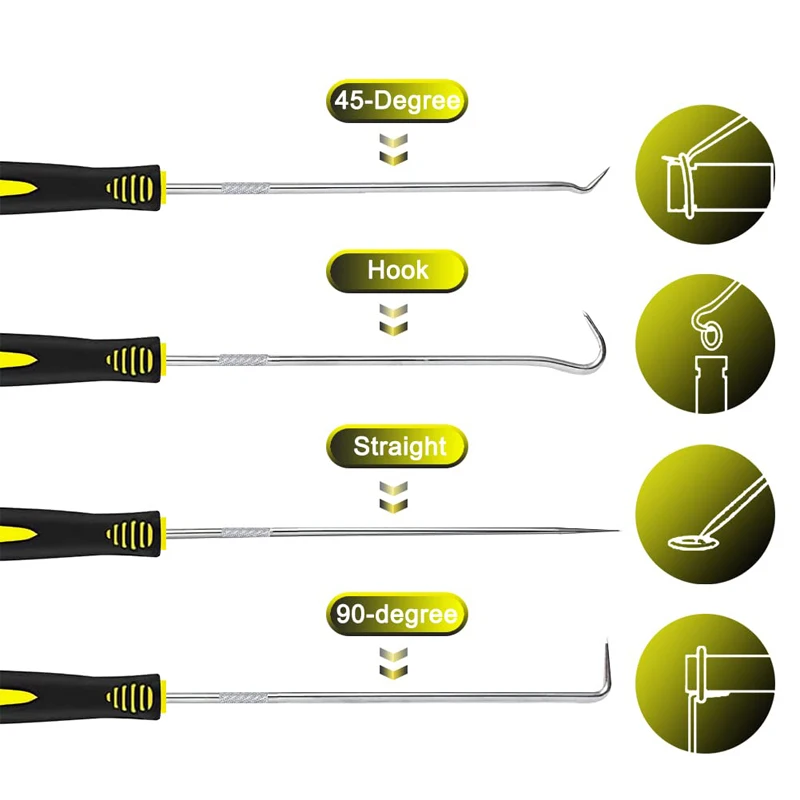 Car Oil Seal Puller Screwdrivers Set Long Pick Hook Set Gasket Puller Pick Tools for Removing Car Auto Oil Seal O-Ring SealTools