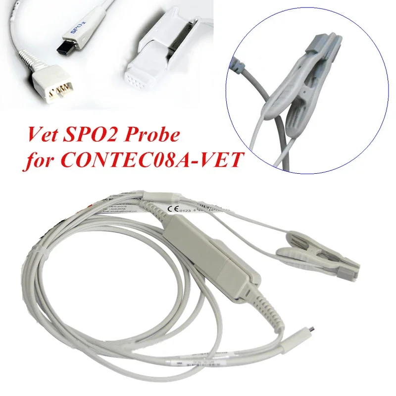 Adult Paediatric Neonatal Veterinary 10 Pin USB SPO2 Probe Blood Oxygen Saturation Sensor CONTEC 08A 08C Blood Pressure Monitor