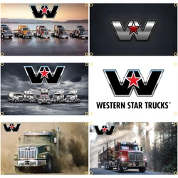 3x5 Ft Western stars Flag Polyester Digital Printed Banner Racing Car For Decoration