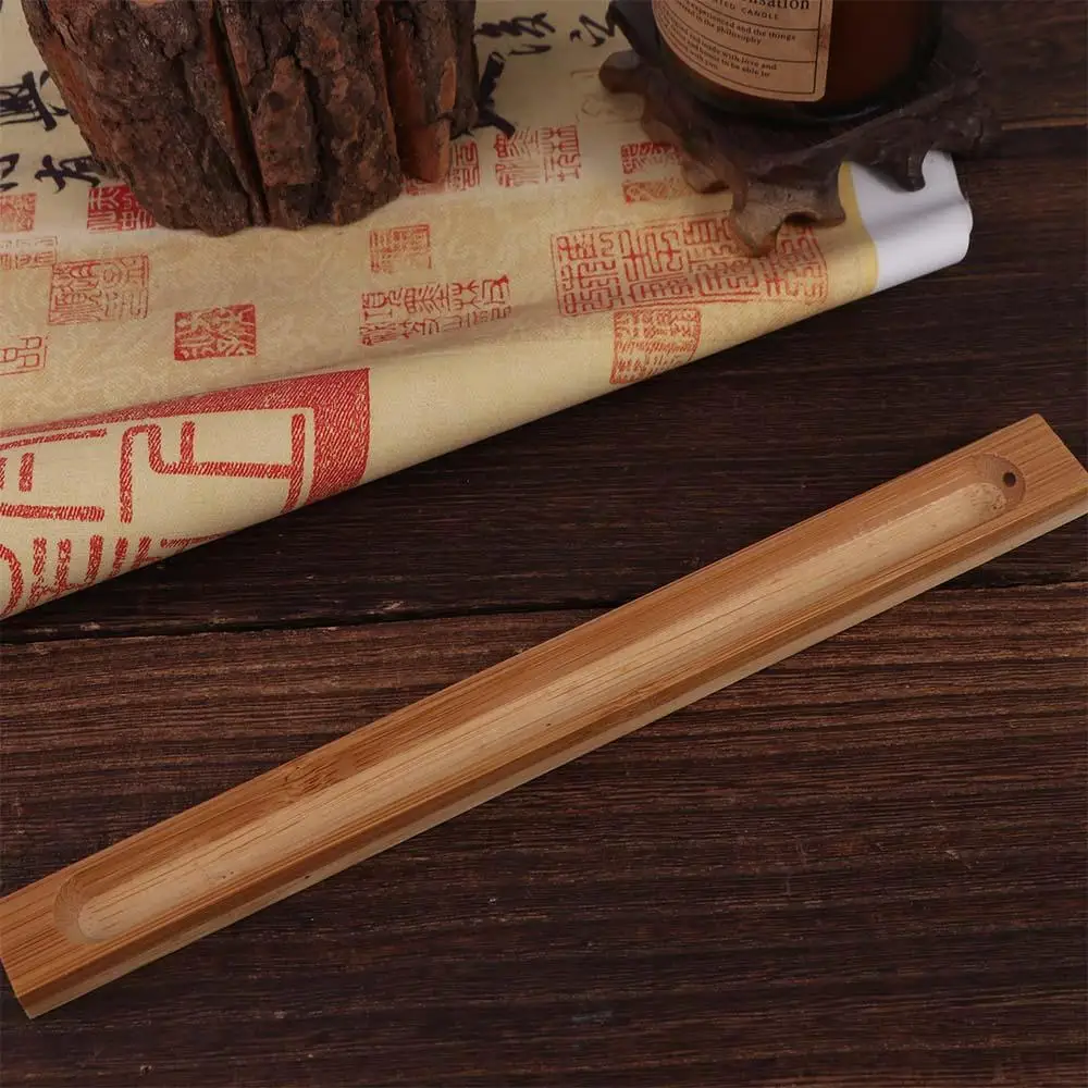 Bamboo Bamboo Board Incense Holder Natural Anti-Ash Flying Incense Stick Holder Eco-friendly Japanese Style Incense Ash Catcher