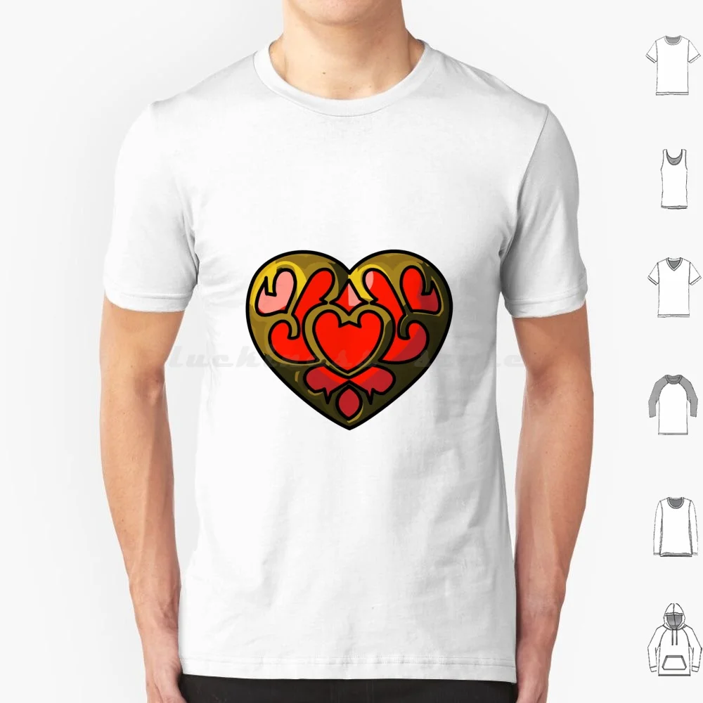 Heart Container T Shirt Big Size 100% Cotton Breath Of The Wild Legend Of Link Loz Heart Heart Container Love Video Games Game