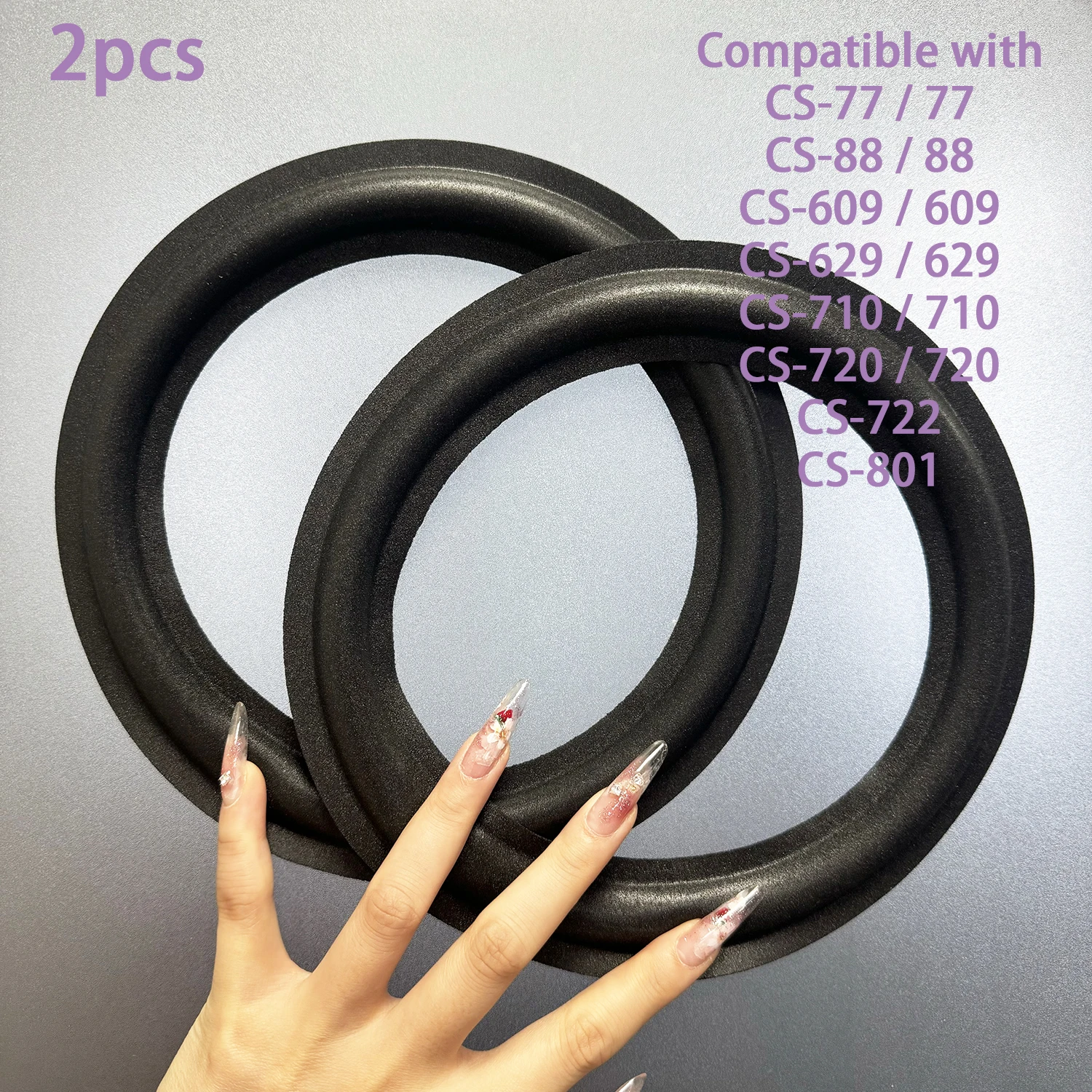 Kit de remplacement de bordure en mousse pour haut-parleur 12 pouces compatible avec Pioneer CS-77 CS-88 CS-609 CS-629 CS-710 CS-720 CS-722 CS-801