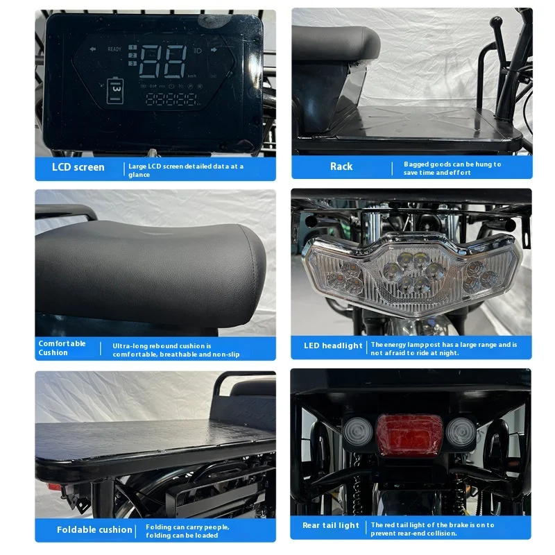 High Power Customizable Electric Tricycle Large Flat Pedal Open Body for Pulling Goods Durable Battery Car Reputed Manufacturer - Image 4