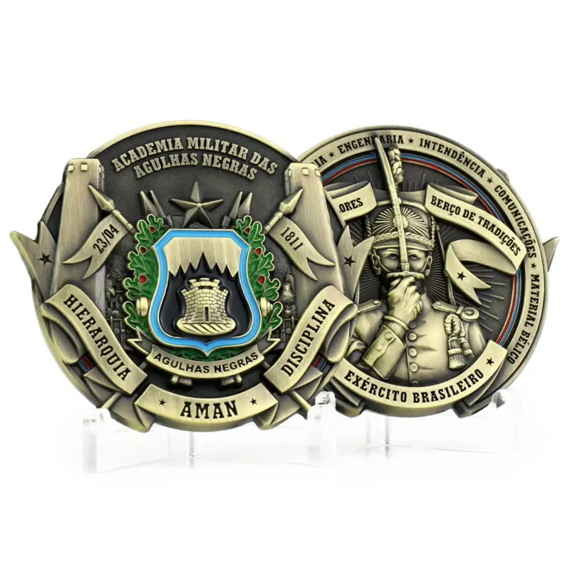 

Price discounts, personalized customization, zinc alloy brass coins, enamel 3D antique military challenge coins