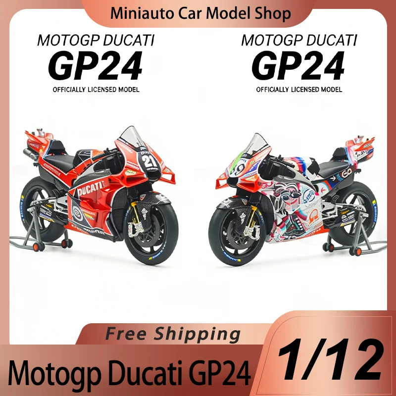 

New In Stock Kiloworks Ducati 2024 Gp Prima Pramac Catalonia Italy British Gp Racing Version Alloy Miniature Diecast Model Toys