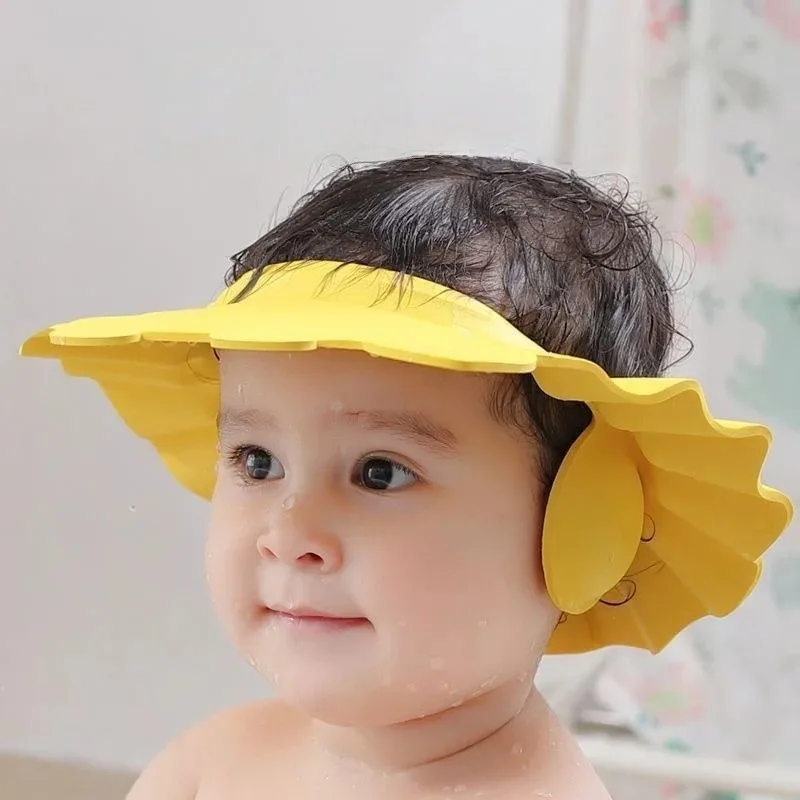 Adjustable Kid EVA Shower Cap Protect Eye Waterproof Safe Hat Shampoo Splashguard Baby Care Wash Hair Supplies Home Accessory