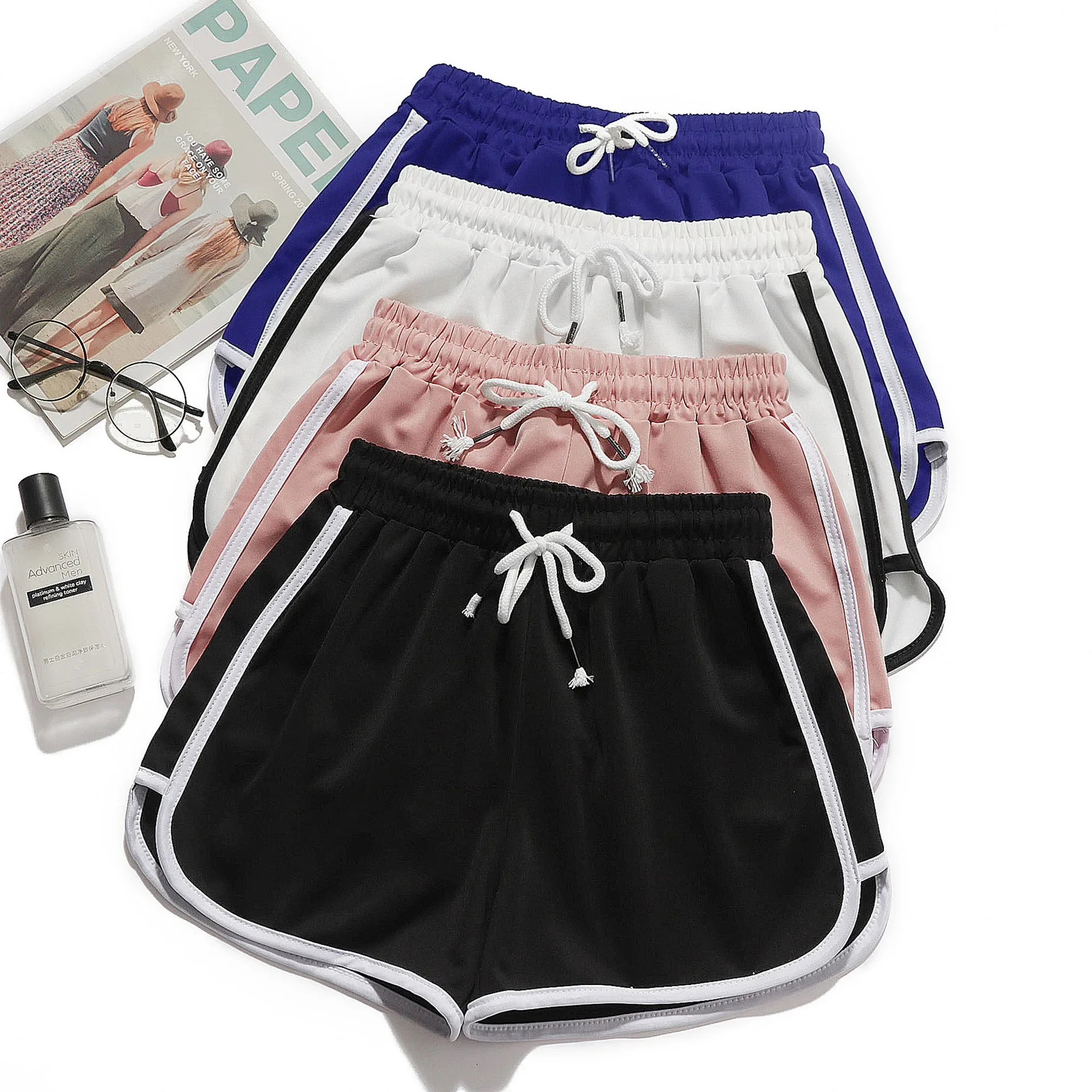 Wide Leg Shorts Sleeping Pants Casual Loose Sports Shorts 2025 Summer Basic Elastic Waist Drawstring Yoga Pants Running Pants