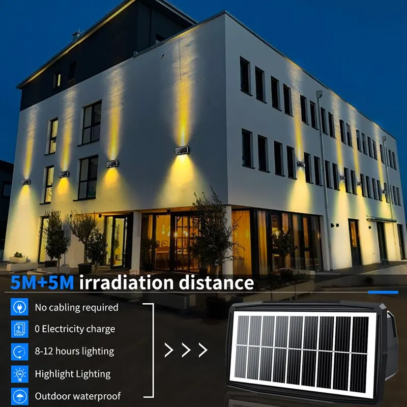 Decorative Solar Wall Lights Solar Garden Step Stair Lights IP65 Waterproof RGB White Warm White Colorful Outdoor Solar Light