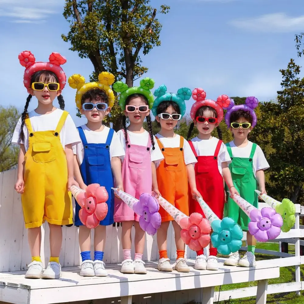 Kids Cute Overalls Suit Summer Cotton T Shirt Colorful Candy Style Kindergarten School Uniform For Class Activity