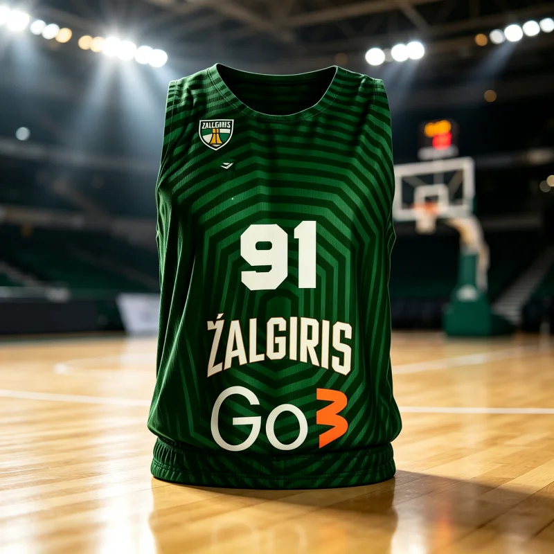 2026 Sommer Neu Zalgiris Kaunas Basketball Europäischer Wettbewerb Basketball-Trikot Fan-Trikot für Herren Damen Sportbekleidung Familie Kinder T-Shirts – Detail 2