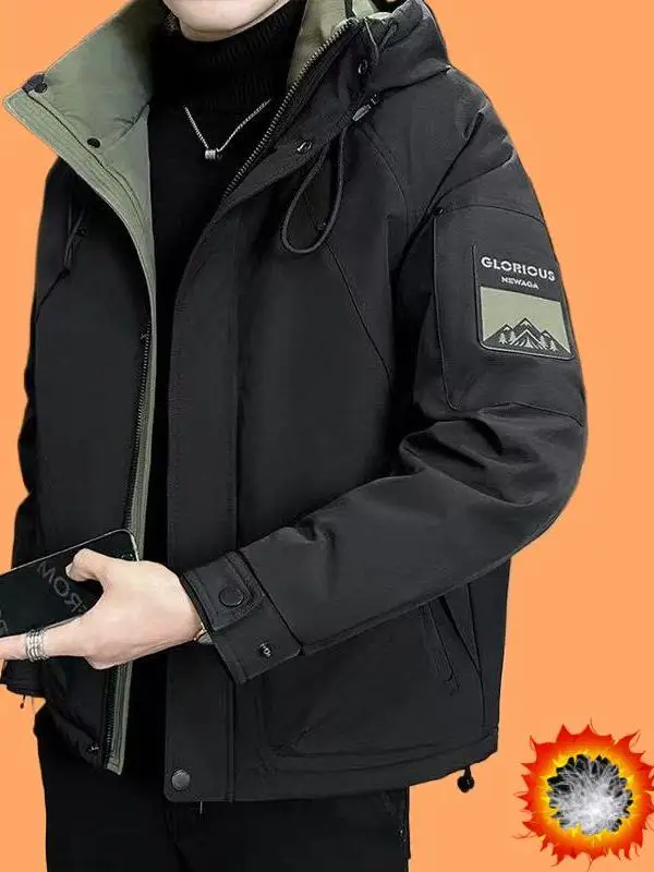 

Высококачественная мужская утепленная куртка с капюшоном для активного отдыха, осенне-зимняя, с наполнителем из белого пуха, для спорта и повседневной носки