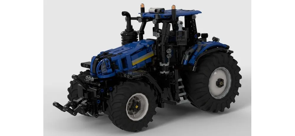 1214 Parts Farm Tractor Building Blocks, DIY Assembly Vehicle Model Toy, Collectible Gift for Boys Adults Christmas Present
